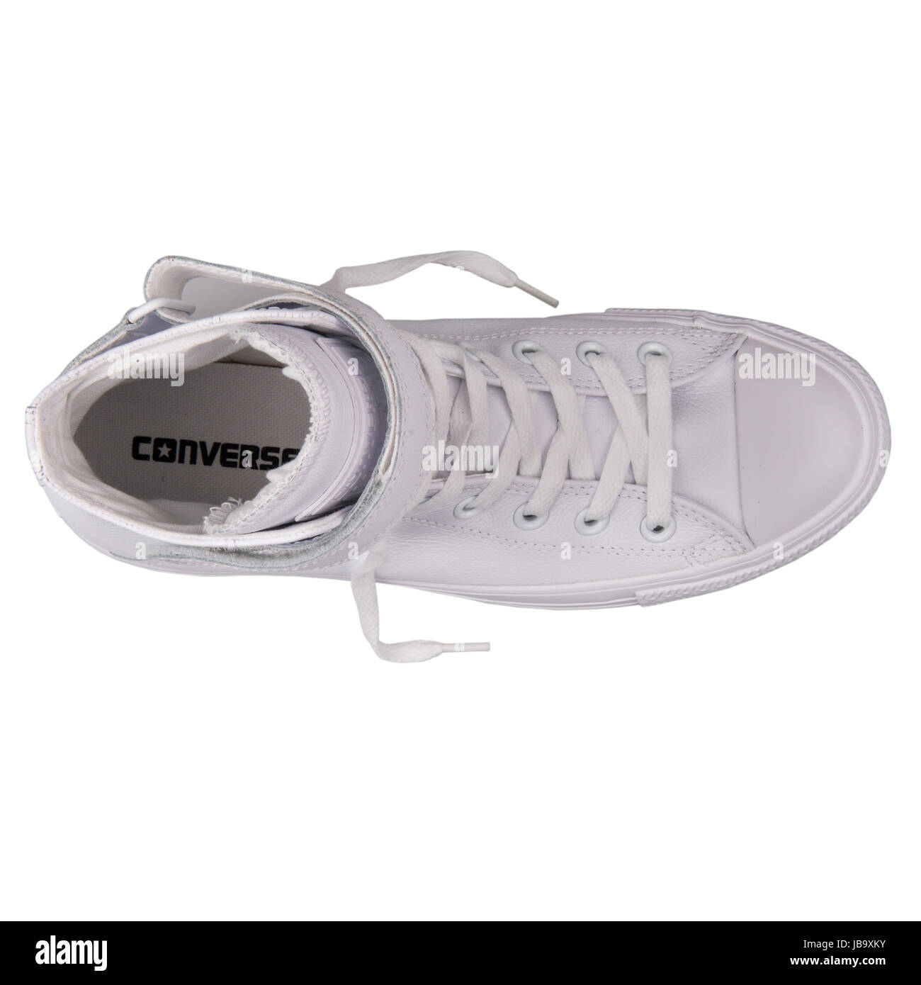Converse Chuck Taylor All Star Hi Brea Chaussures pour femmes en cuir blanc  - 549582C Photo Stock - Alamy