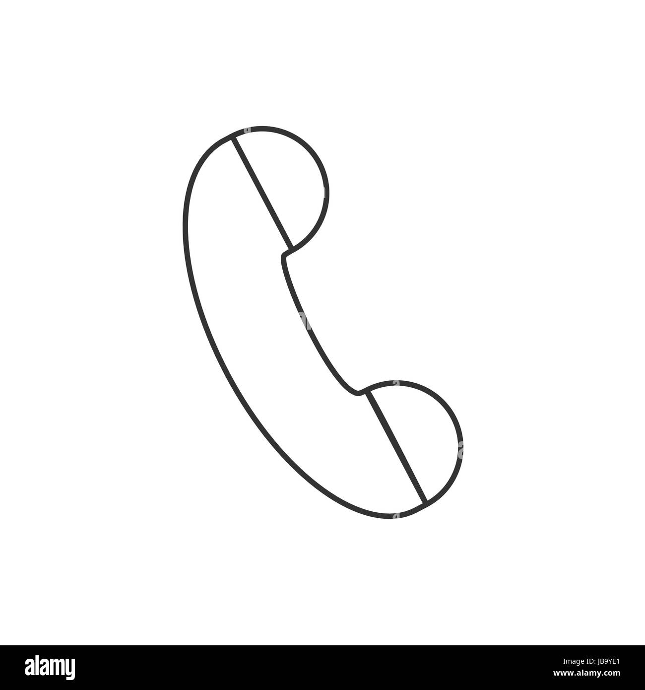 Combiné téléphone à ligne directe Illustration de Vecteur