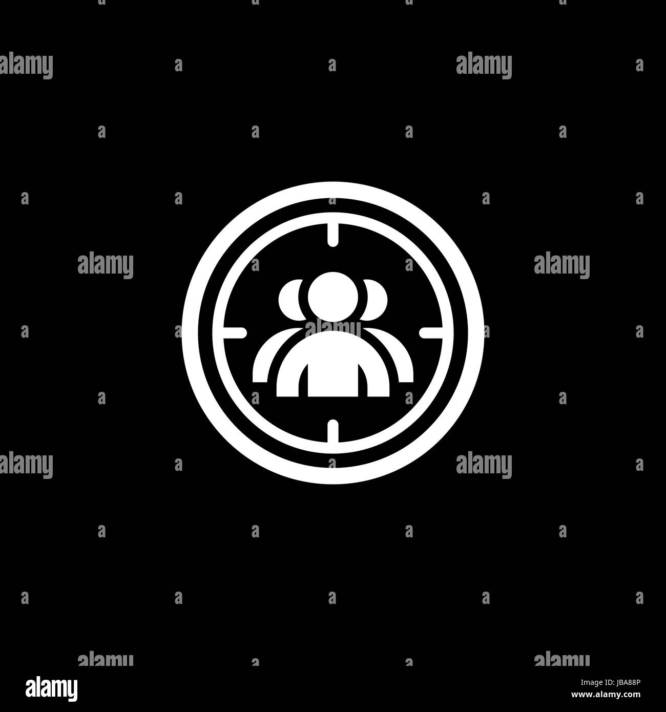 L'icône de ciblage. Modèle plat. Concept d'entreprise. Illustration isolé. Illustration de Vecteur