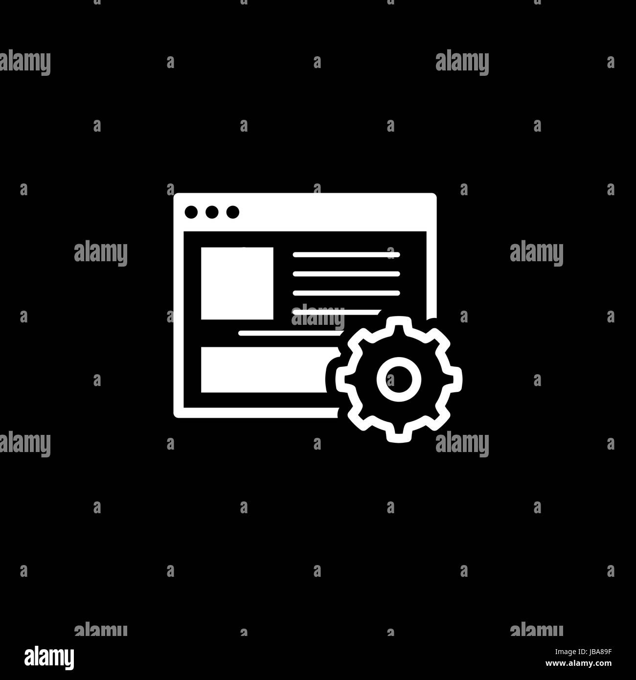 L'icône de gestion. Concept d'entreprise. Modèle plat. Illustration isolé. Illustration de Vecteur