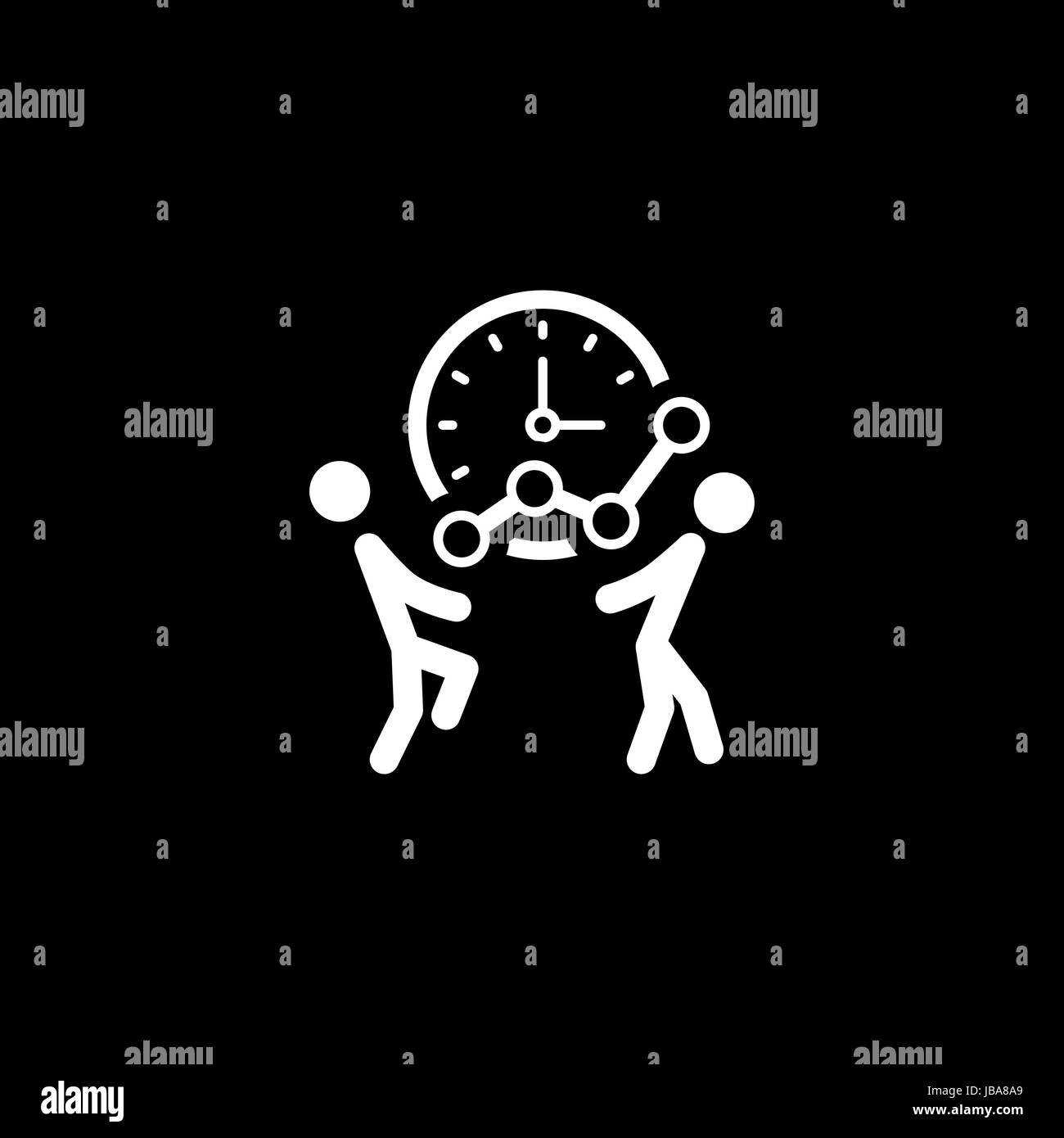 Temps pour la croissance. Modèle plat. Concept d'entreprise. Illustration isolé. Illustration de Vecteur