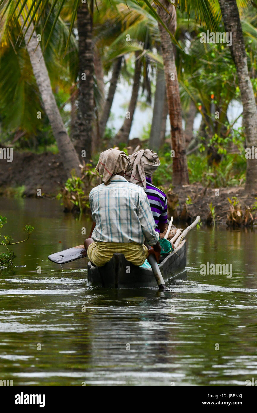 Kerala backwaters et paysage Banque D'Images