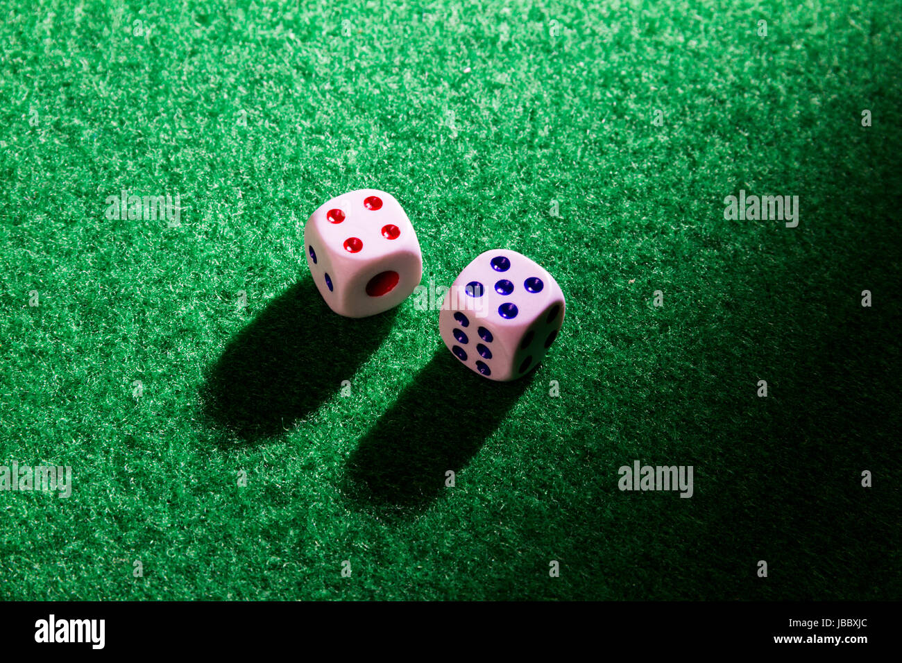 Close-Up Cube Jeu de Dés de chance de gagner le jeu Jeu de nombre Banque D'Images