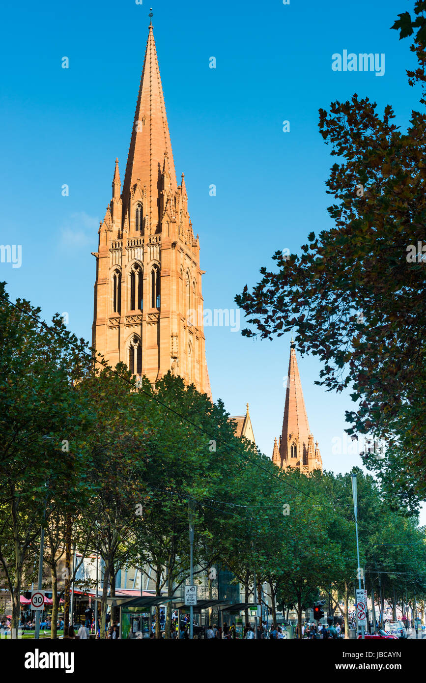 La Cathédrale St Paul, Melbourne, Victoria, Australie. Banque D'Images