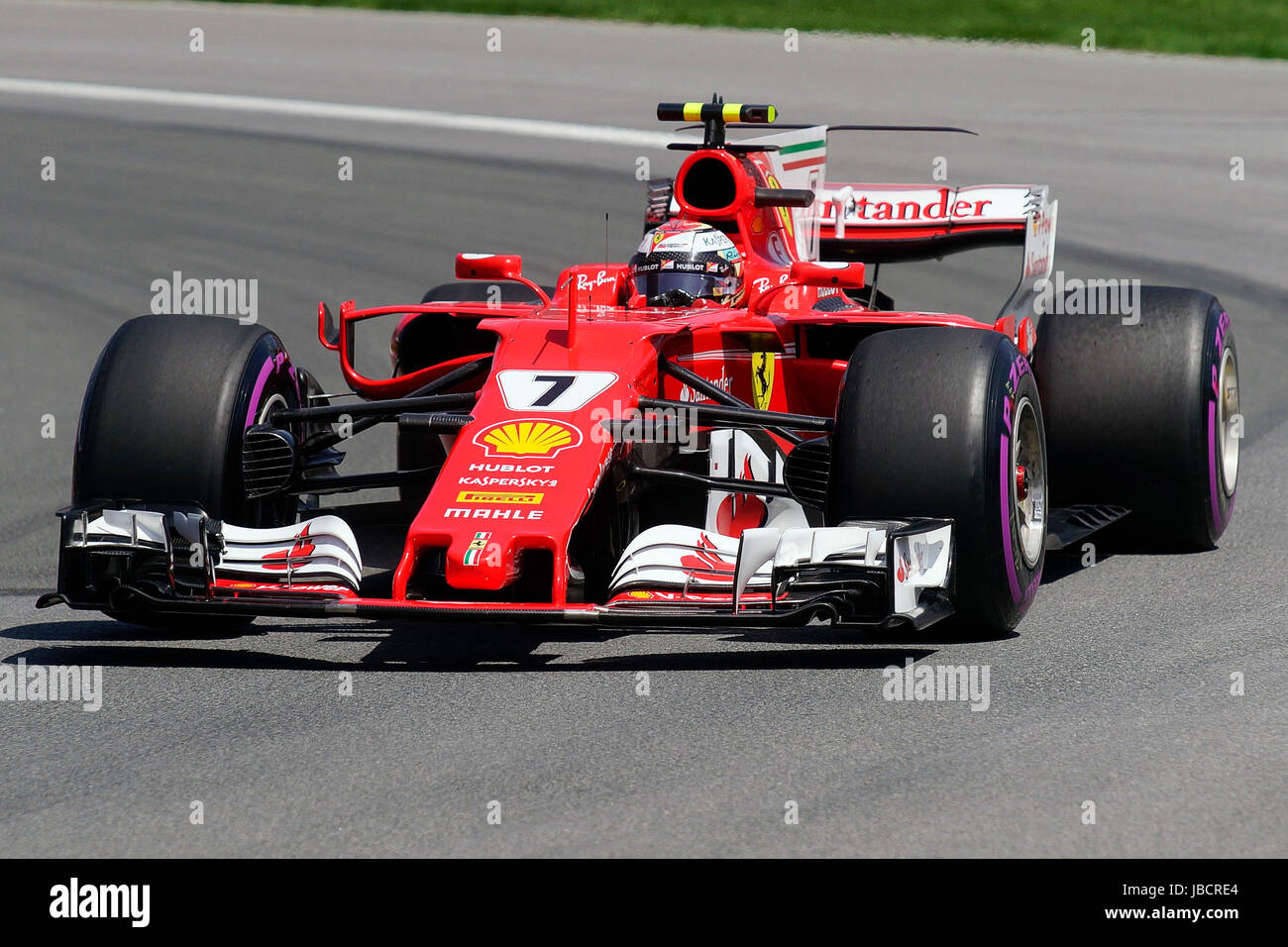 Montréal, Canada. 10 Juin, 2017. Pilote de Formule 1 Riki Raikkonen lors d'un run de qualification au Grand Prix de Montréal. Crédit : Mario Beauregard/Alamy Live News Banque D'Images