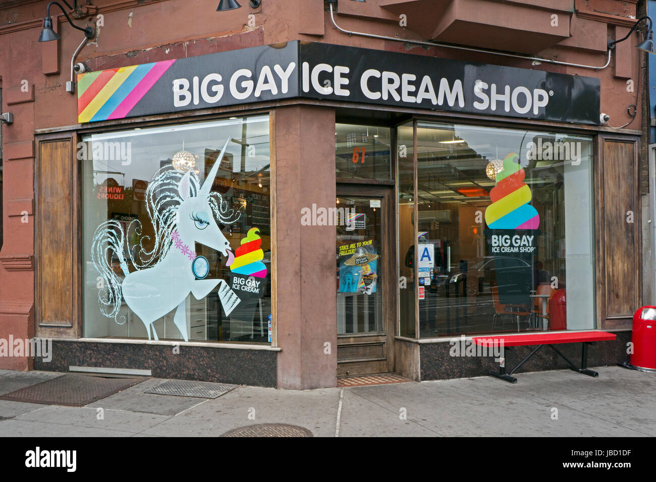 Le Big Gay Ice Cream Shop dans la section du centre-ville de West Village à Manhattan, New York City. Banque D'Images