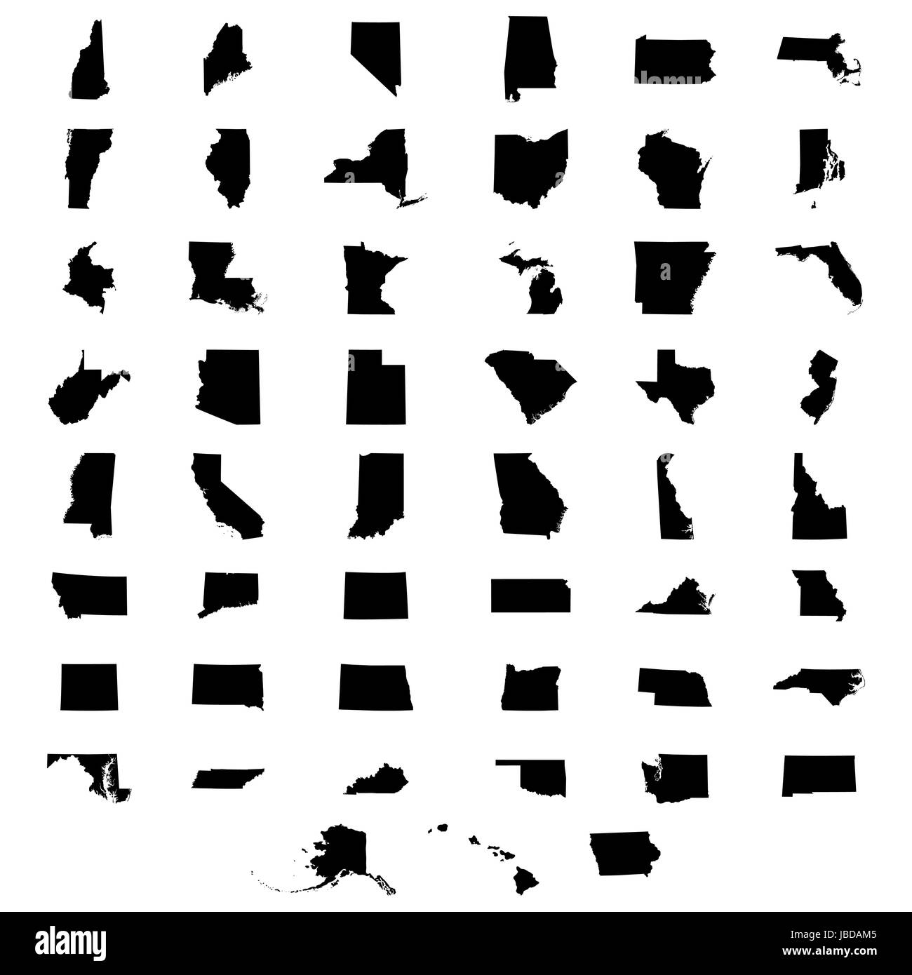 Jeu de cartes des États américains Illustration de Vecteur