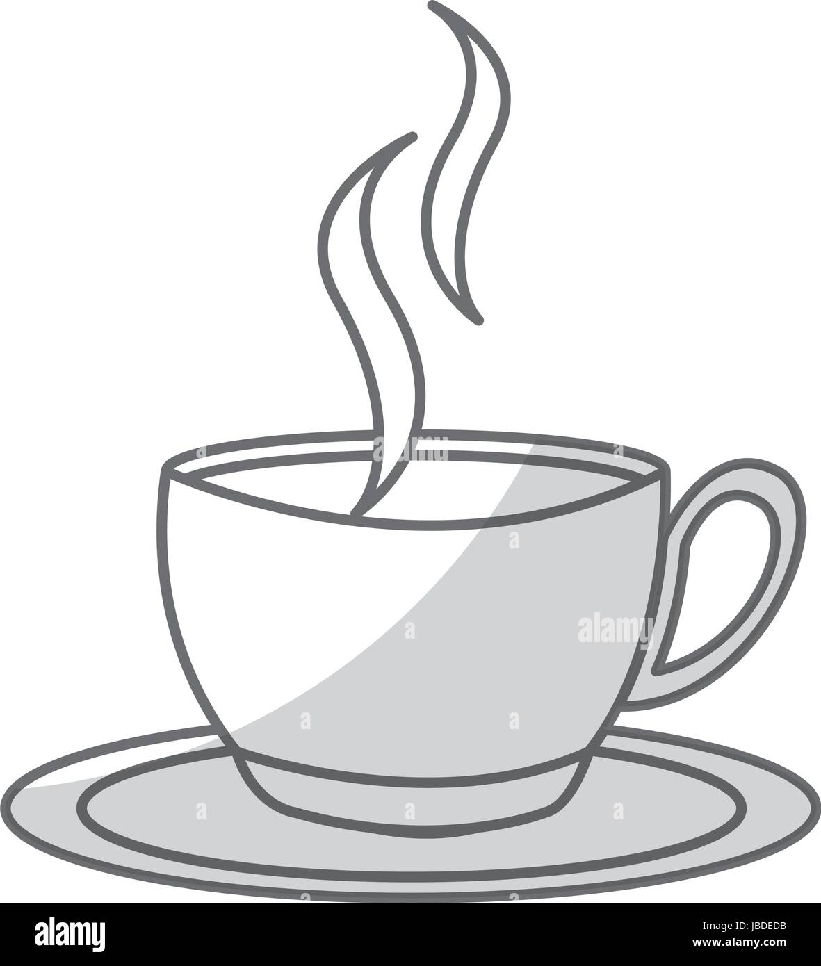 La tasse de café d'ombre cartoon Image Vectorielle Stock - Alamy