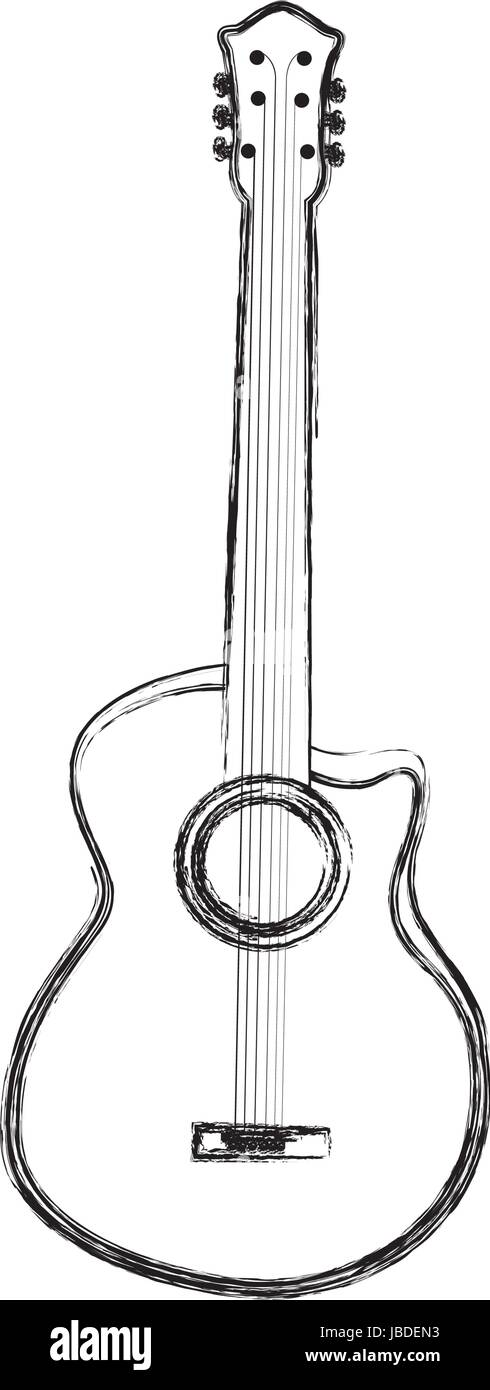 Dessiner Croquis Dessin Guitare Image Vectorielle Stock Alamy