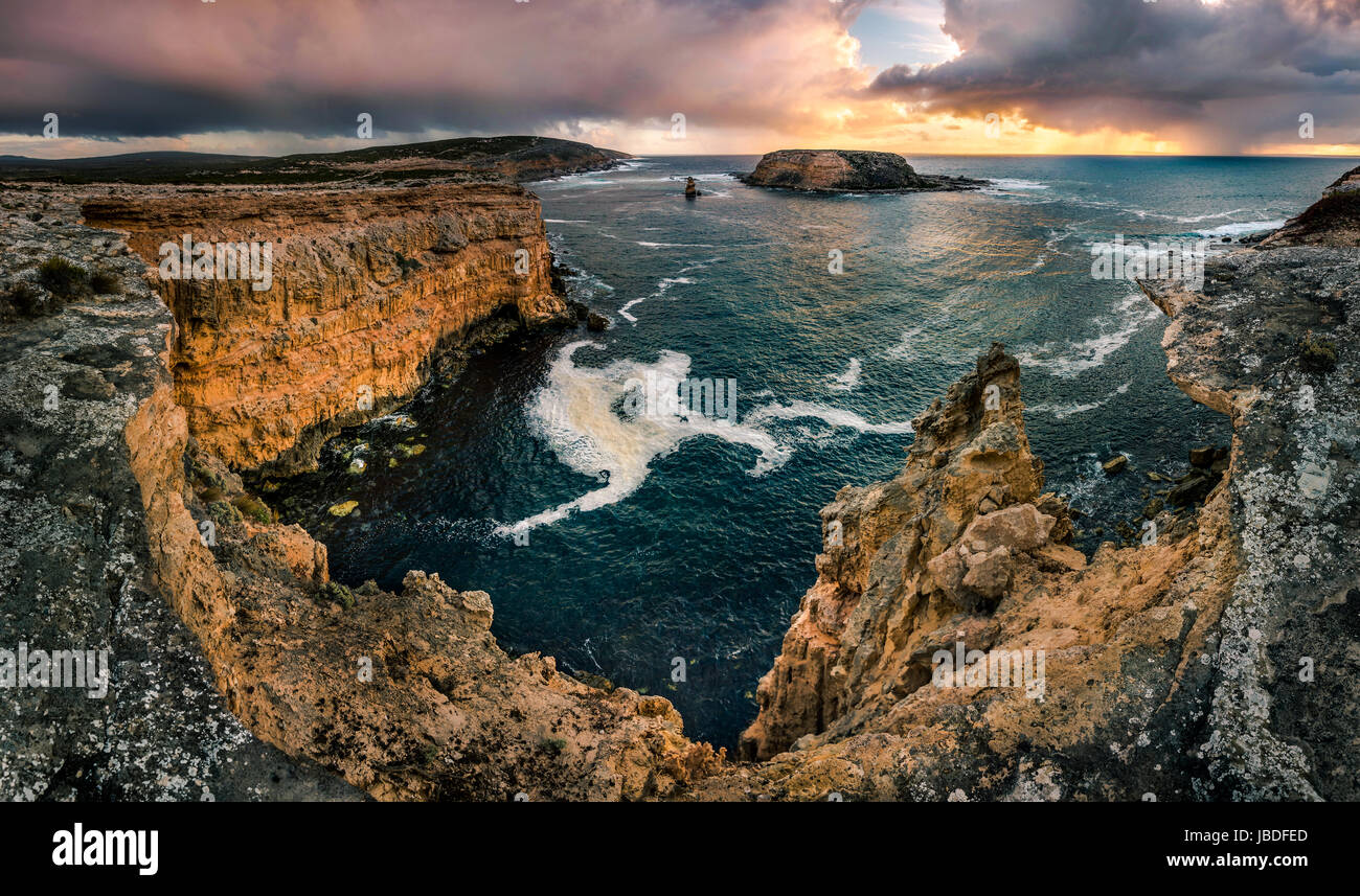 Wanna Falaises de Port Lincoln en Australie du Sud Banque D'Images
