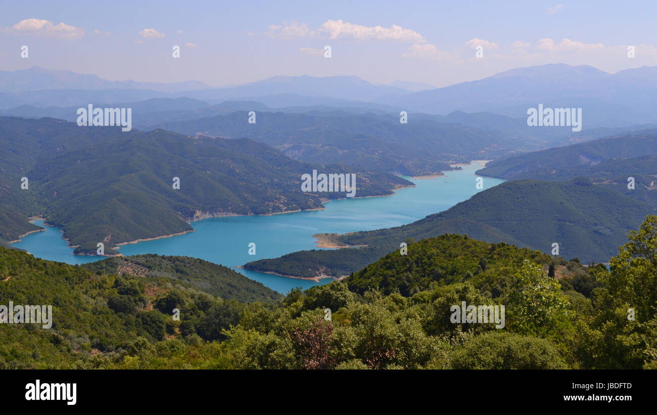 Paysage grec avec Lake Banque D'Images
