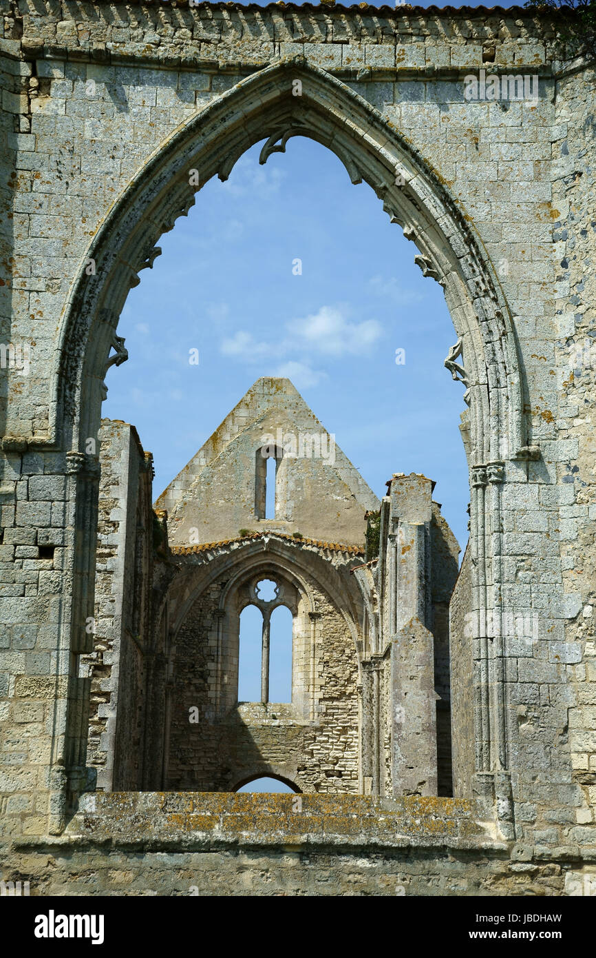 Ruine de monastère Notre-Dame-de-Ré, île de Ré, Nouvelle-Aquitaine, France Banque D'Images