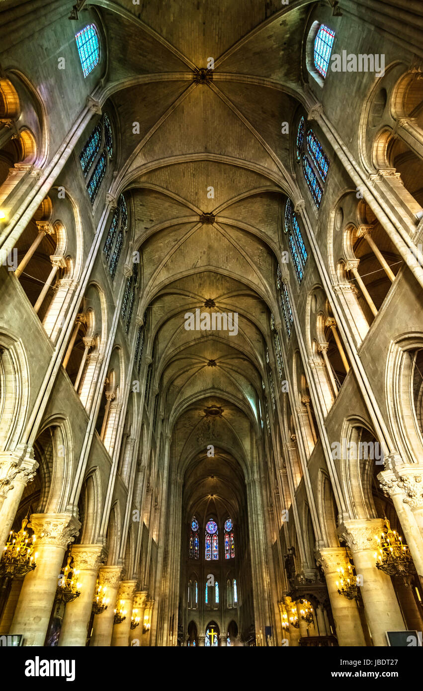 Cathédrale Notre-Dame de Paris, Notre-Dame de Paris, France Banque D'Images