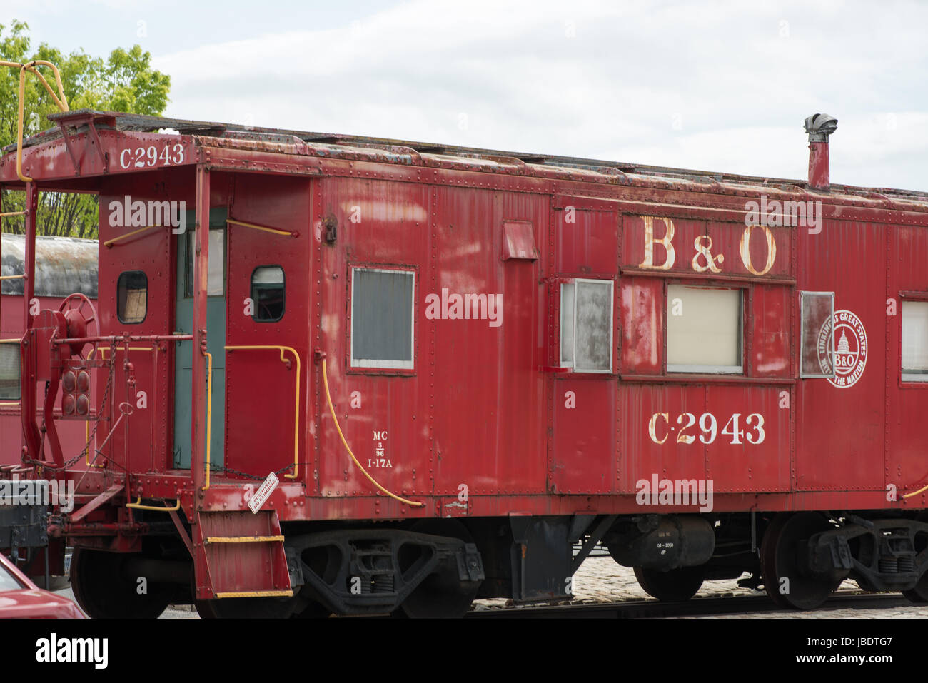 BALITMORE, MD - 15 avril : B O Numéro C-2943 Caboose Baltimore Ohio Railroad le 15 avril 2017 Banque D'Images