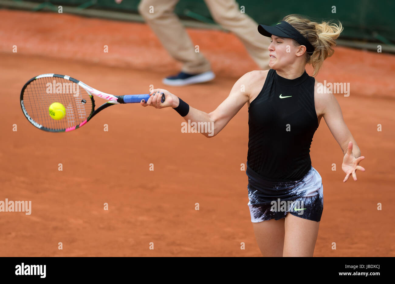 PARIS, FRANCE - 30 MAI : Eugenie Bouchard en 2017 Roland Garros tournoi Grand Slam Tennis Banque D'Images