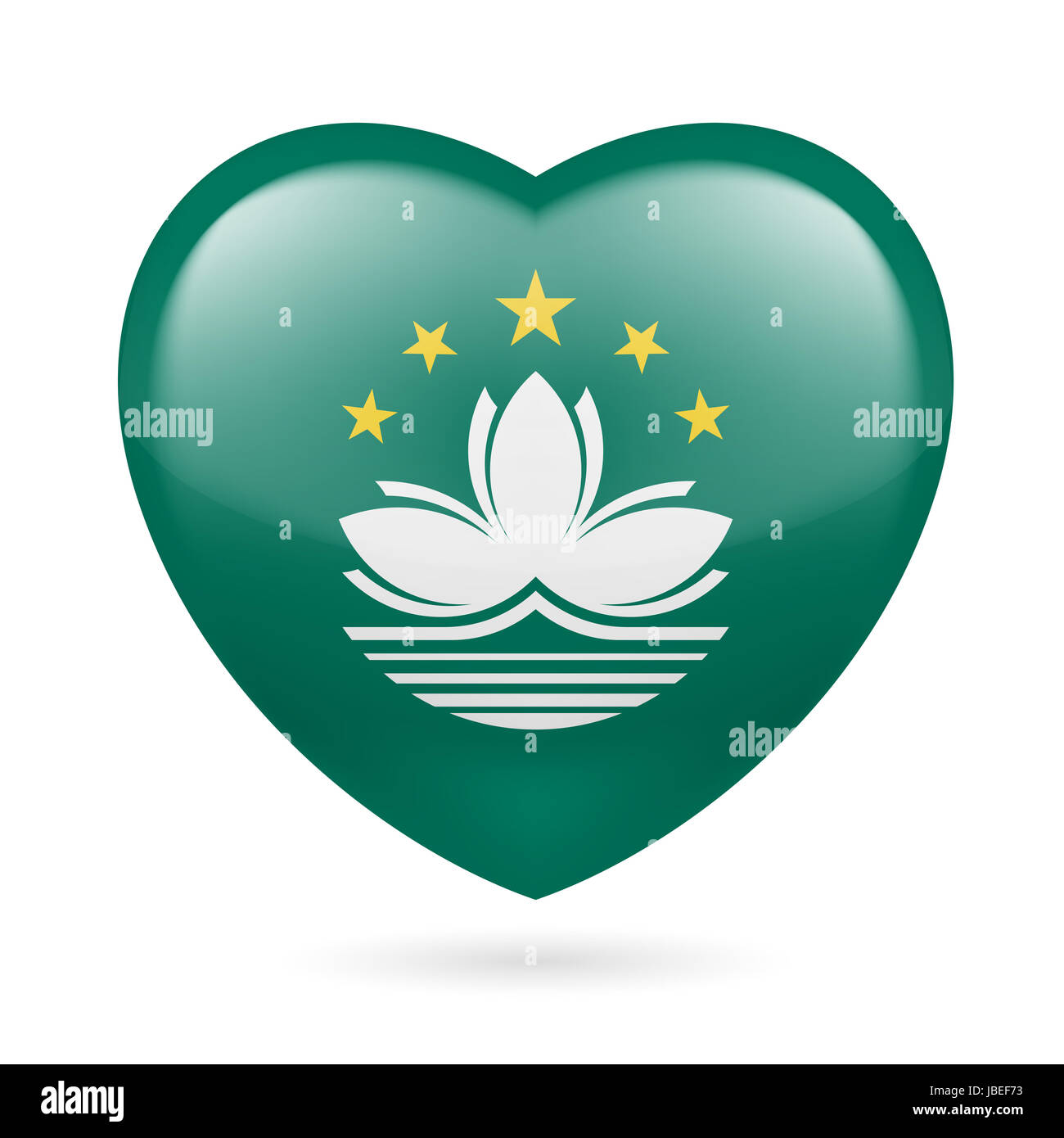 I Love Macao Coeur Avec Dessin Du Drapeau Photo Stock Alamy