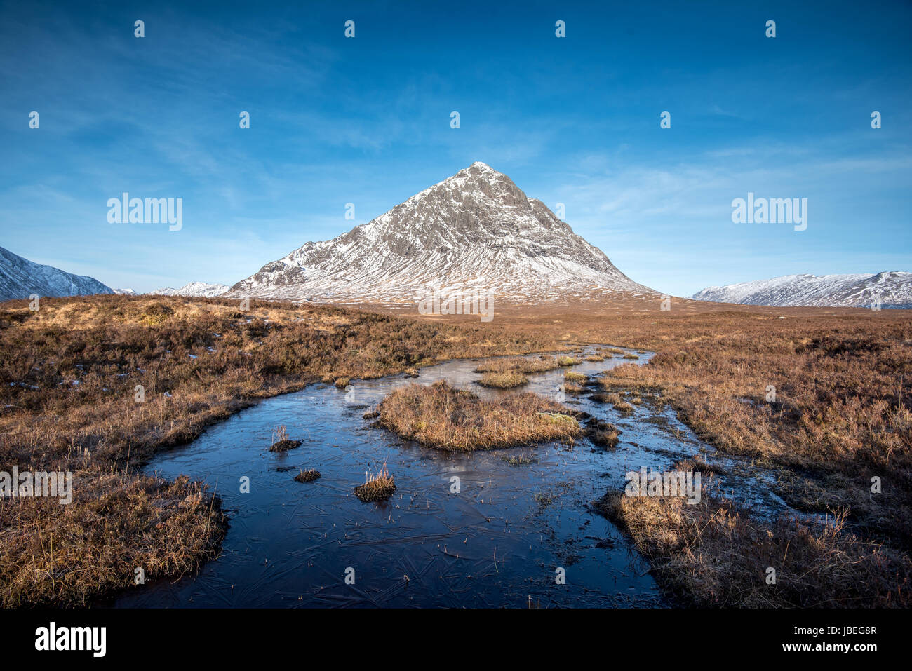 Vue sur une montagne dans le Glen Coe Banque D'Images