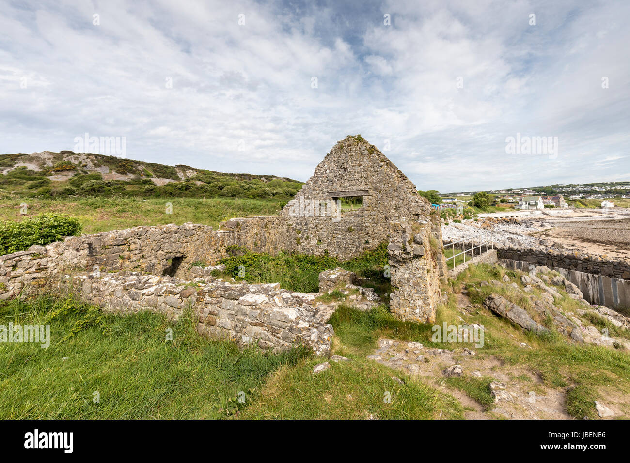 Ruines de l'Salthouse, Port Eynon, Gower, Pays de Galles, Royaume-Uni Banque D'Images