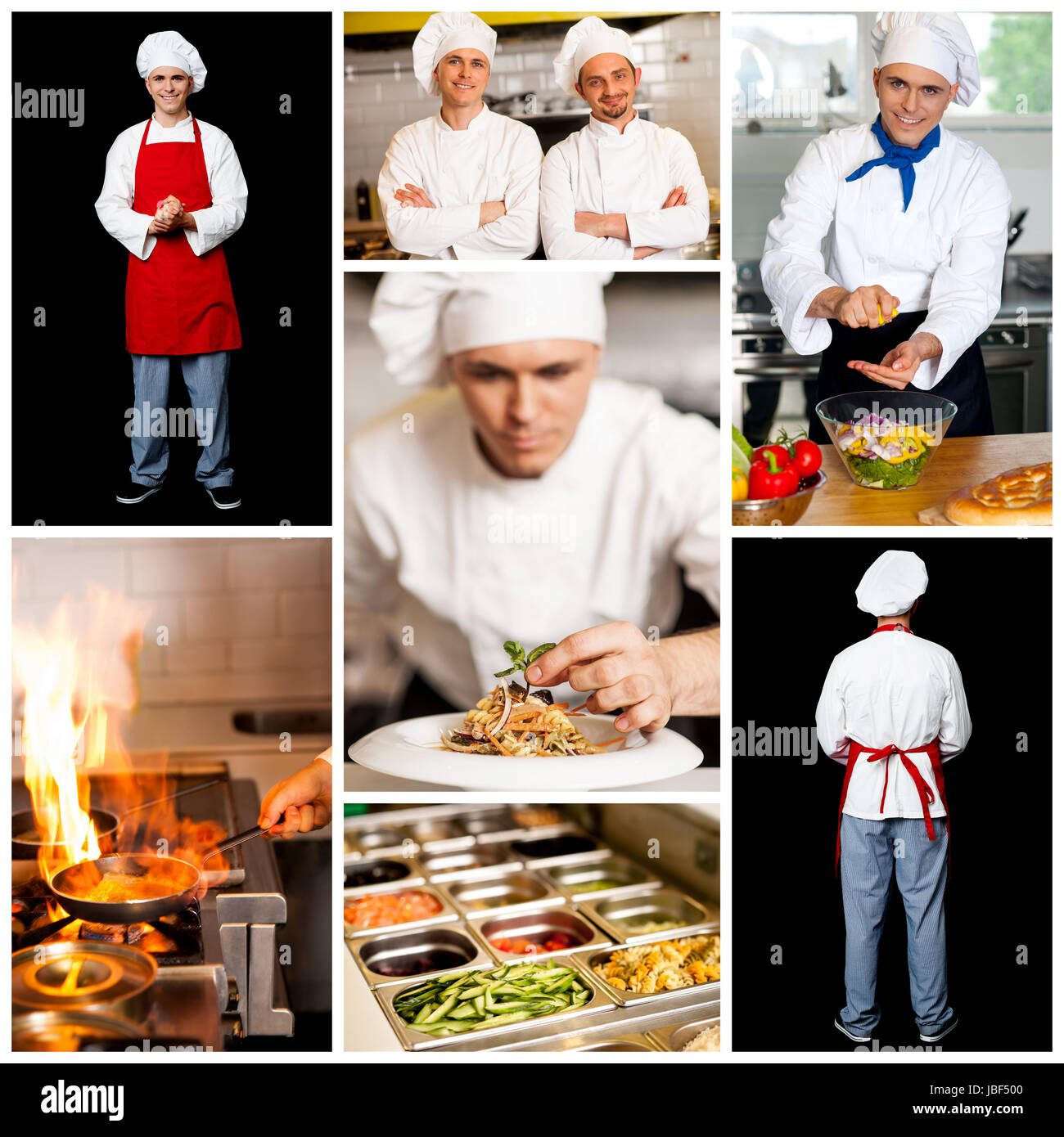Chefs de restaurant, collage concept. Banque D'Images