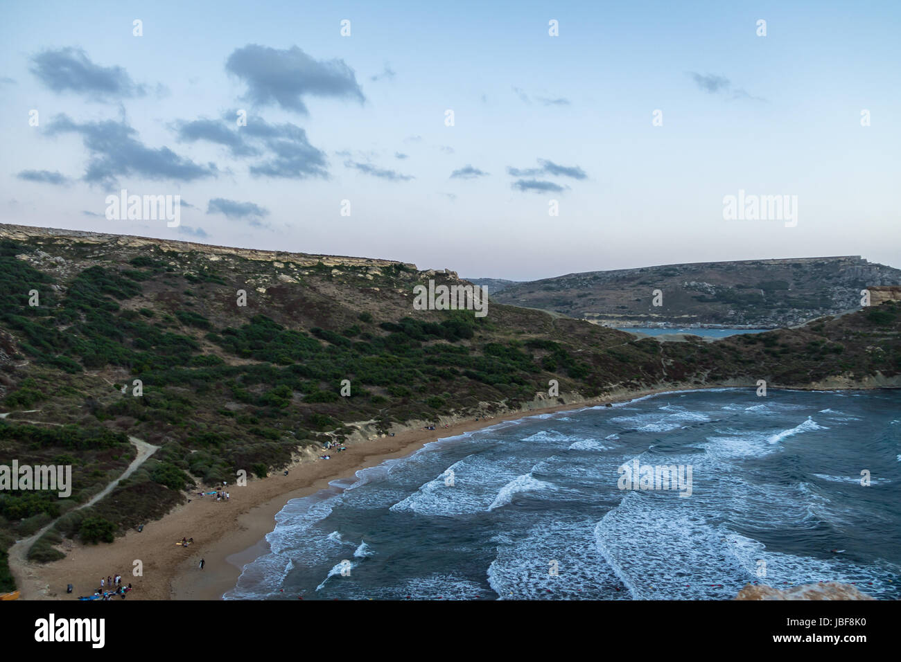 Ghajn Tuffieha Bay près de Golden Bay - Malte Banque D'Images