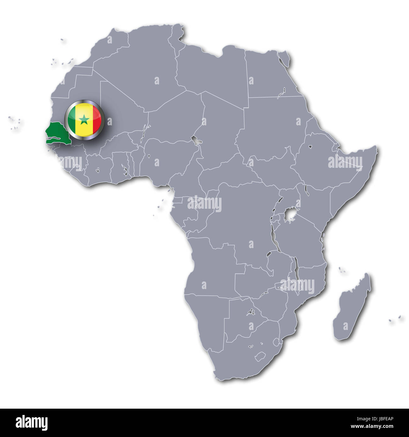 sénégal carte afrique