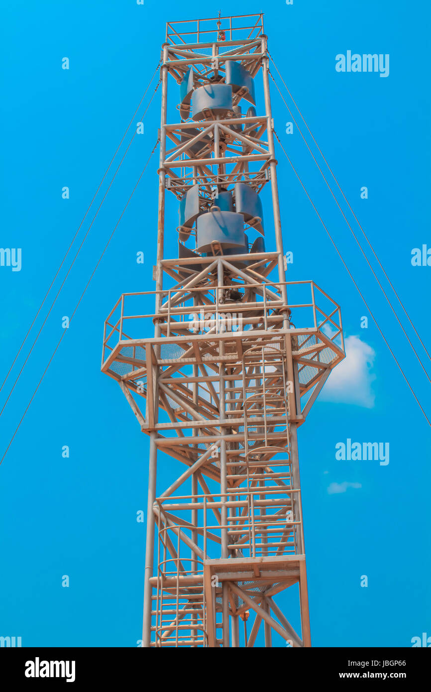 Les éoliennes sont construites pour produire de l'électricité à partir de l'énergie éolienne. Banque D'Images