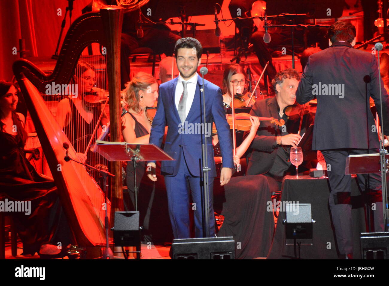 Naples, Italie. 10ème juin, 2017. il volo pour effectuer la "notte magica - un hommage aux trois ténors" à etes arena flegrea, Naples, Italie Banque D'Images