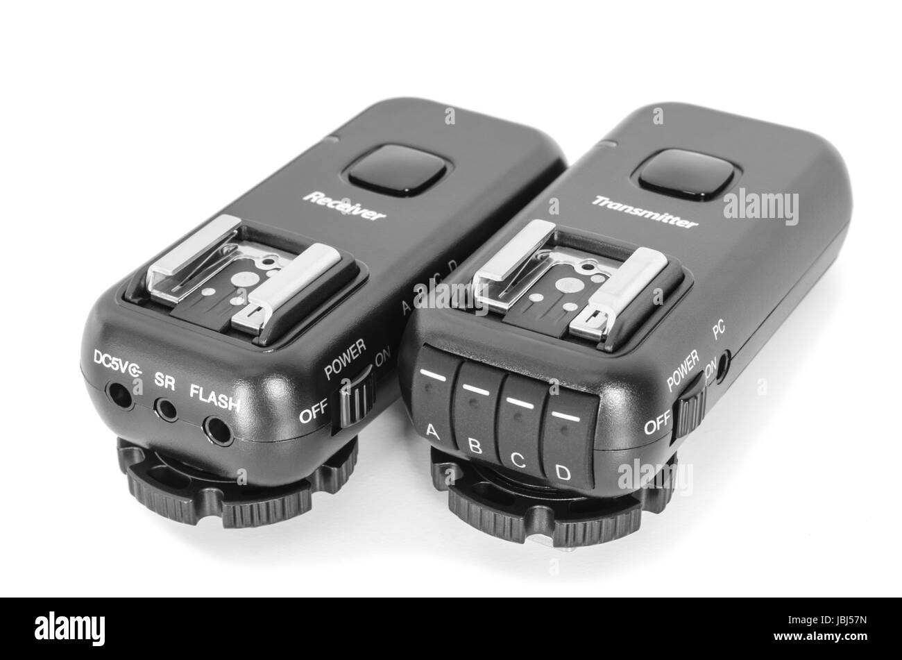Radio multicanaux sans fil pour déclencher l'incendie à distance la lumière flash studio Banque D'Images Radio multicanaux sans fil pour déclencher l'incendie à distance la lumière flash studio Banque D'Images