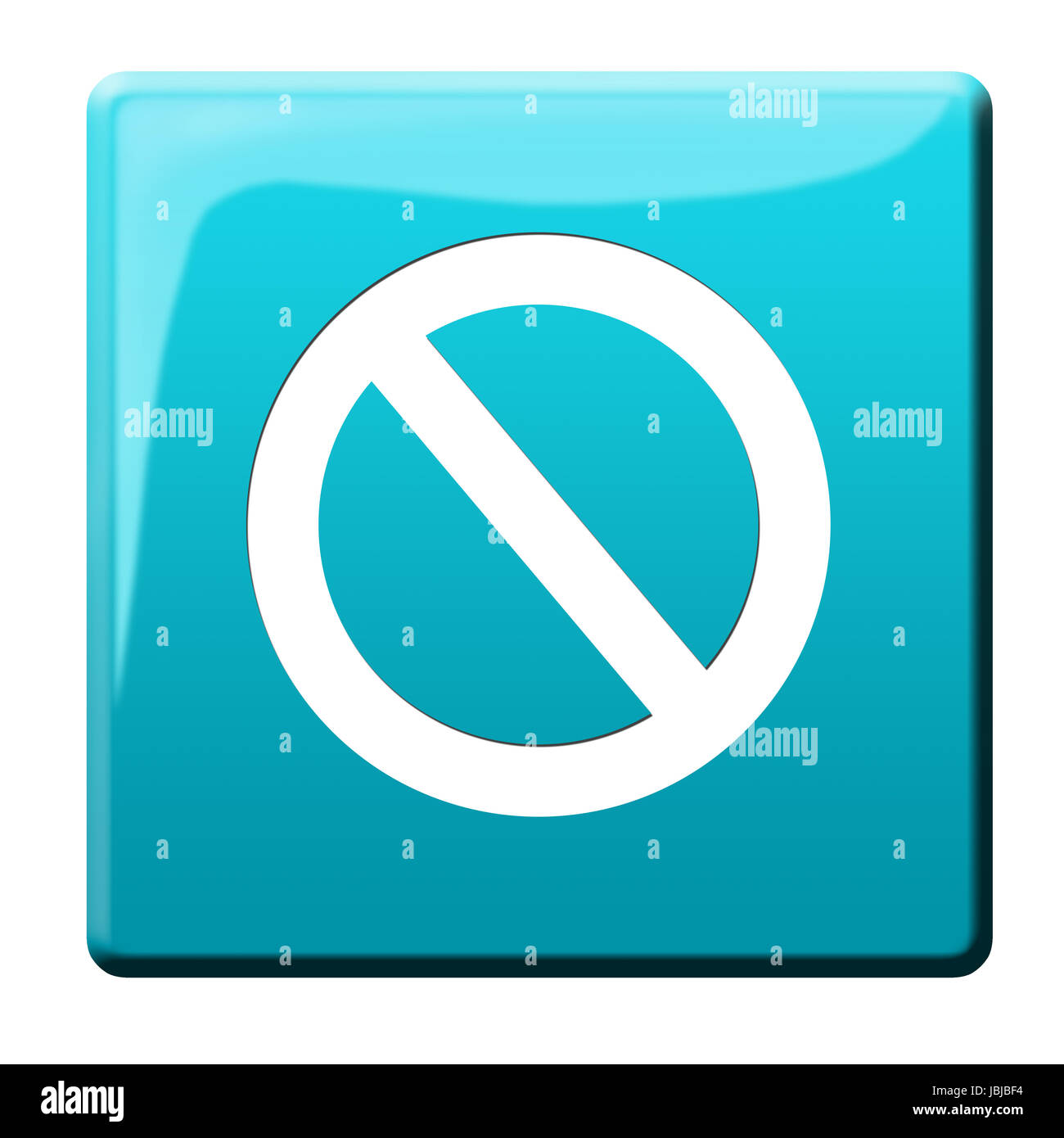 Bouton d'interdiction Banque D'Images