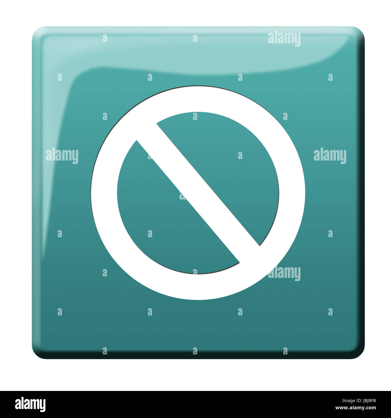 Bouton d'interdiction Banque D'Images