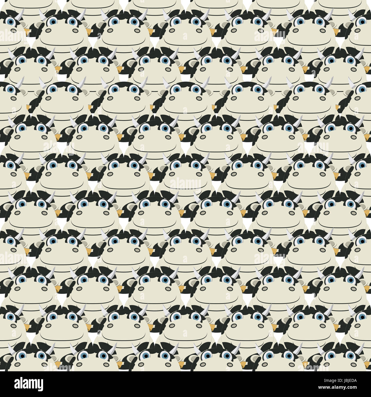 Seamless pattern design dessin animé avec des vaches Banque D'Images
