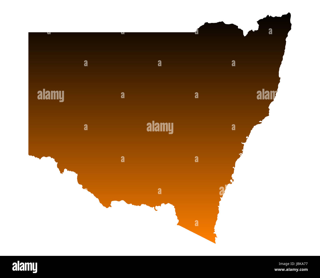 Karte von Nouvelle Galles du Sud Banque D'Images