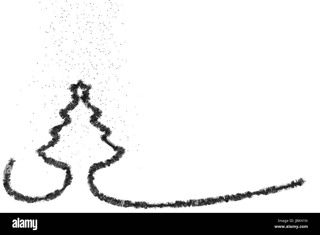 Illustration 3d de l'arbre de Noël stylisé sur fond de couleur Banque D'Images