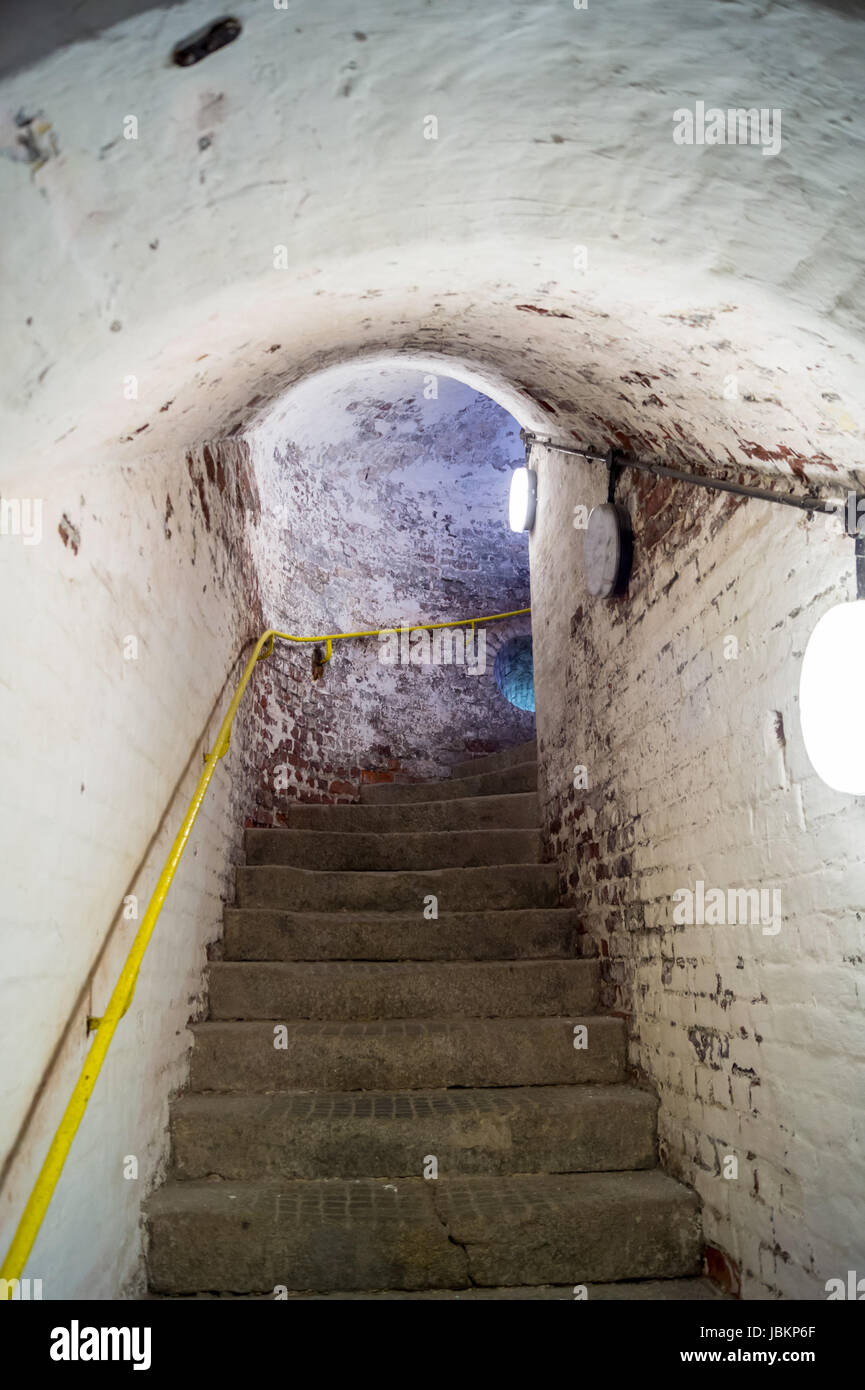 Casemate tunnel, Harwich Redoubt, construit 1808-1811, Harwich, Essex, Angleterre Banque D'Images