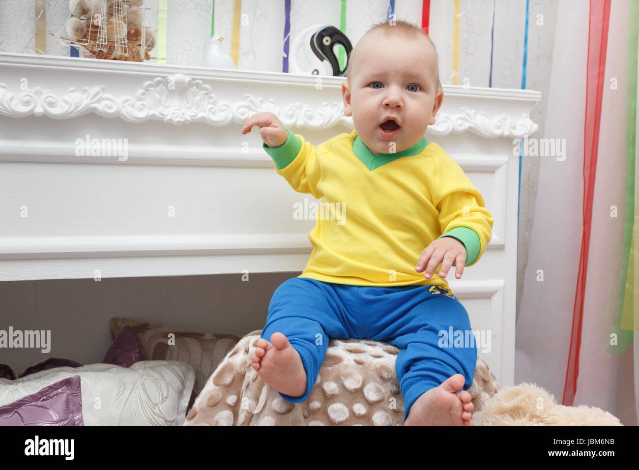 Portrait de bébé garçon. Banque D'Images