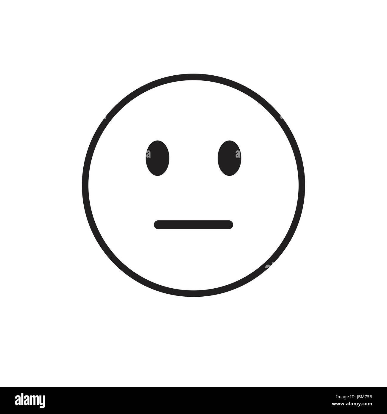 Cartoon mauvais visage gens négatifs Icône émotion Illustration de Vecteur