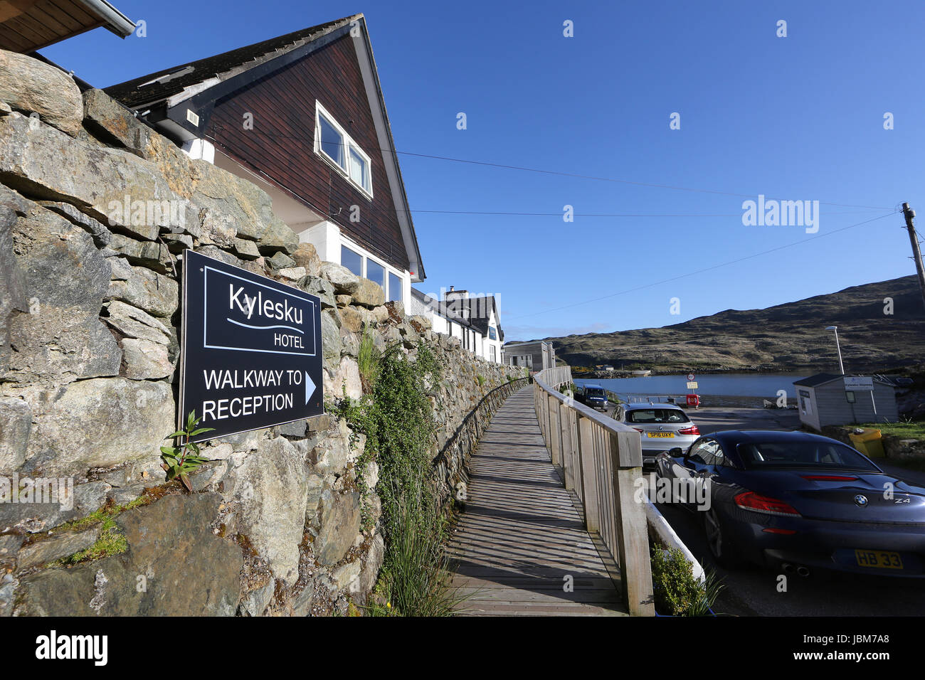 Hôtel Kylesku dans les Highlands écossais, sur les rives du Loch Glendhu l'Ecosse sur la côte nord route 500 Banque D'Images