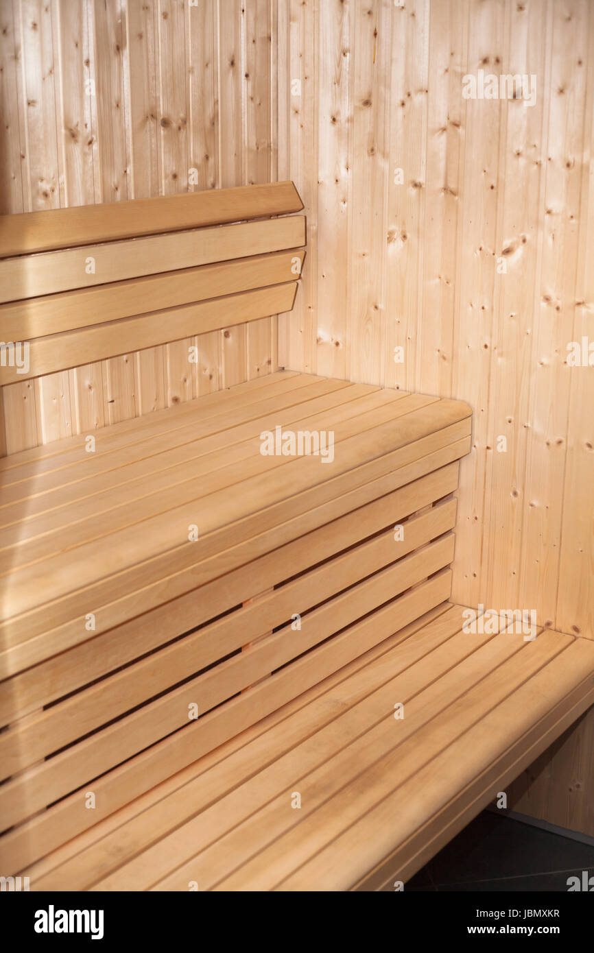 Intérieur en bois et d'un sauna. Banque D'Images