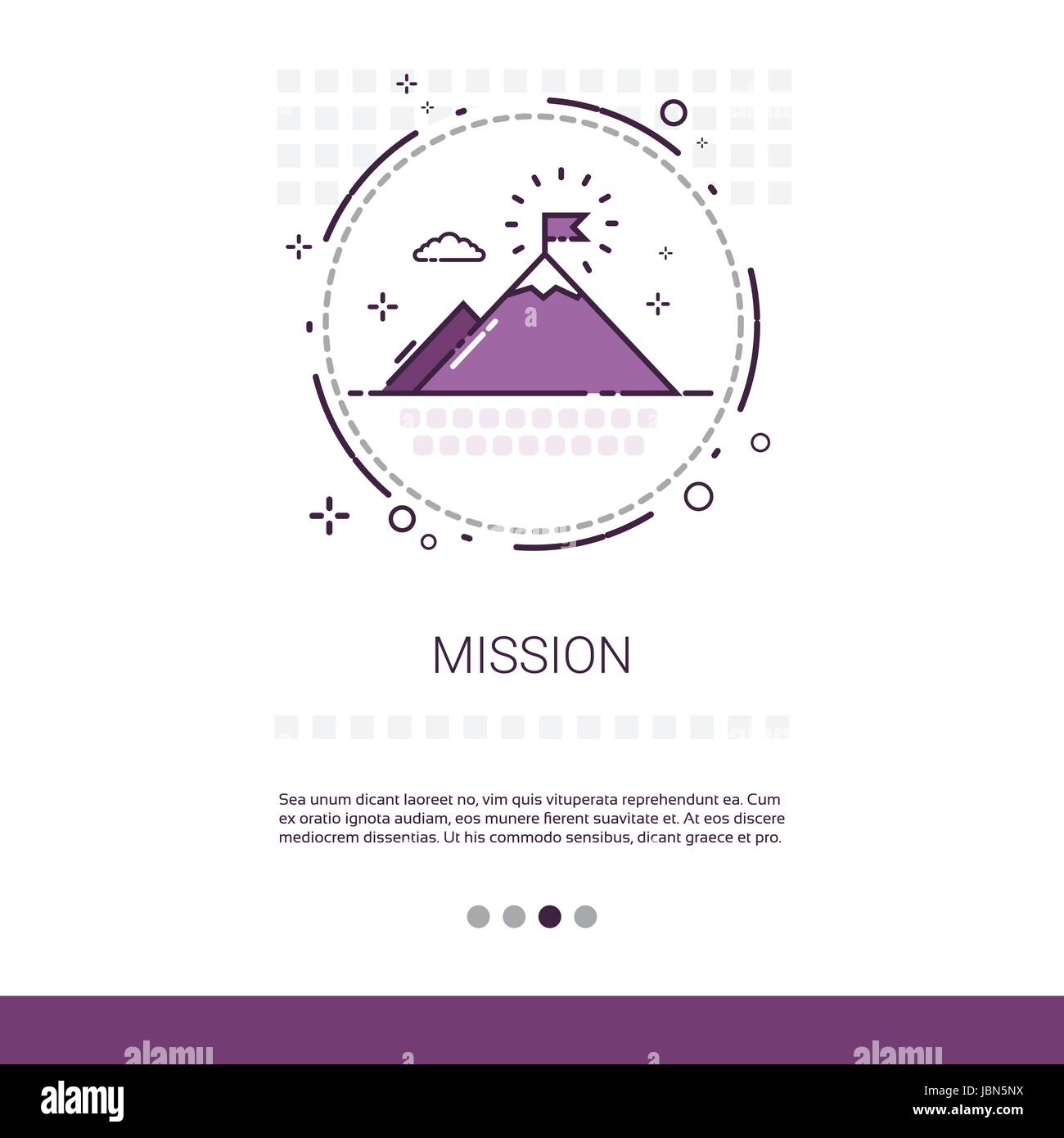 Mission Vision Marketing ciblant les bandeaux Web With Copy Space Image  Vectorielle Stock - Alamy