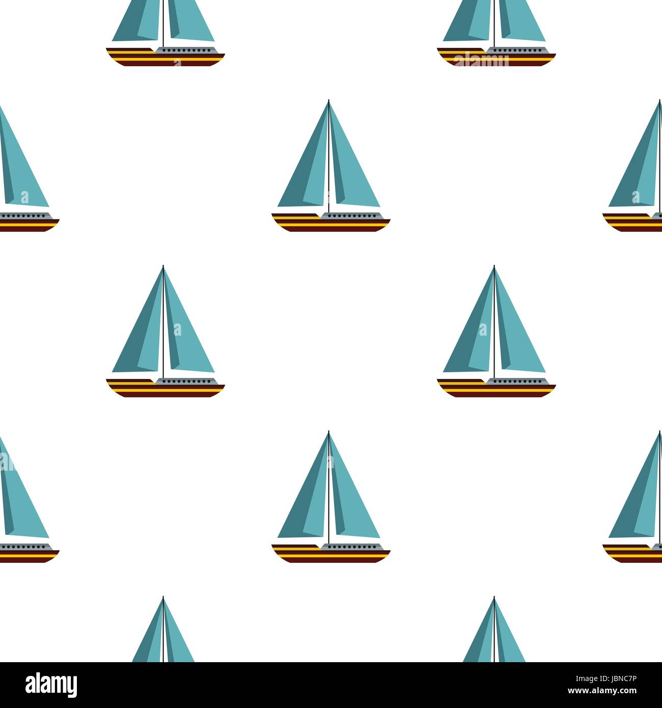 Bateau à voiles en arrière-plan transparent motif style télévision répéter vector illustration Illustration de Vecteur