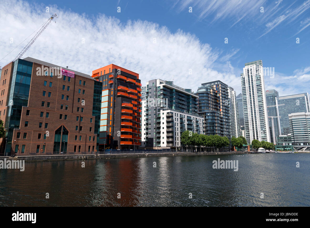 Intérieur Millwall Dock, London, UK Banque D'Images