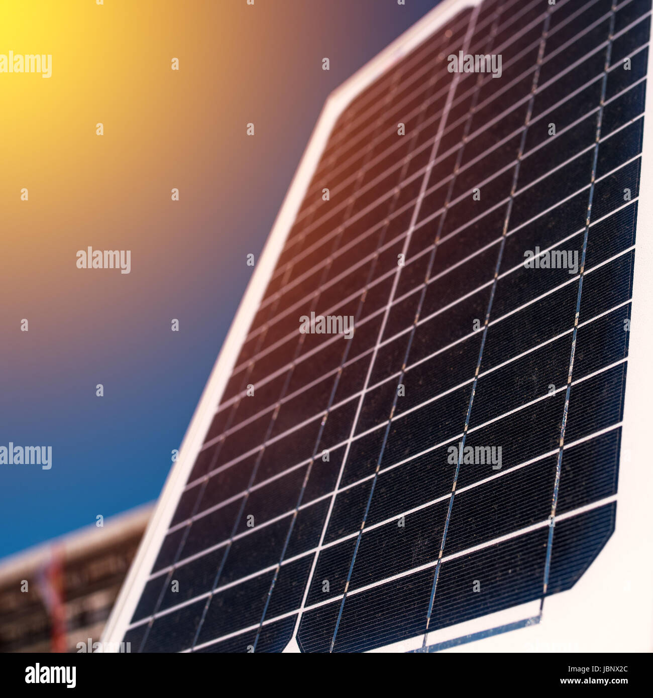 Panneau solaire pour l'énergie renouvelable, selective focus Banque D'Images Panneau solaire pour l'énergie renouvelable, selective focus Banque D'Images