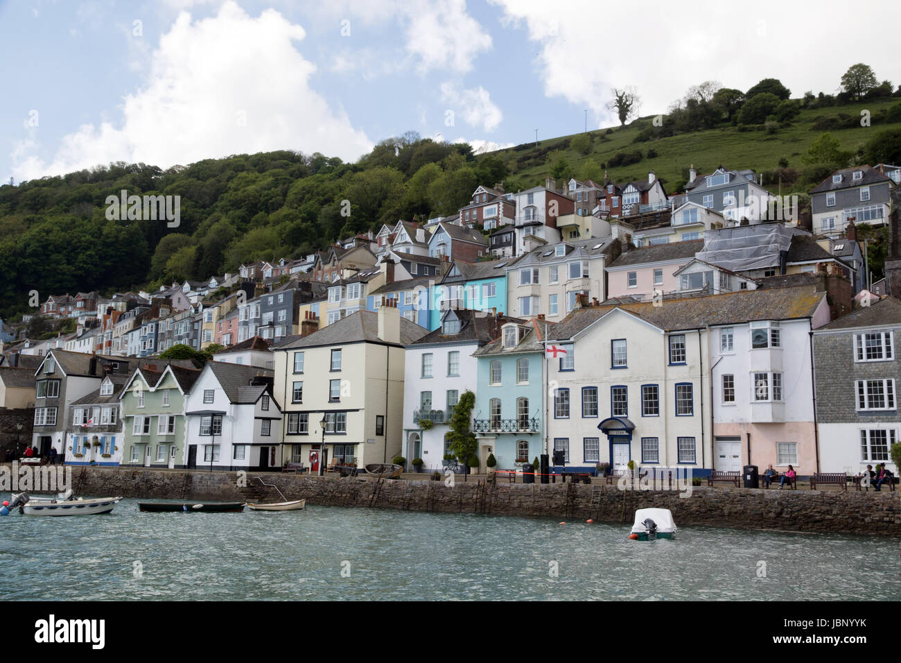 Au bord de l'eau dans le sud du Devon Dartmouth Banque D'Images