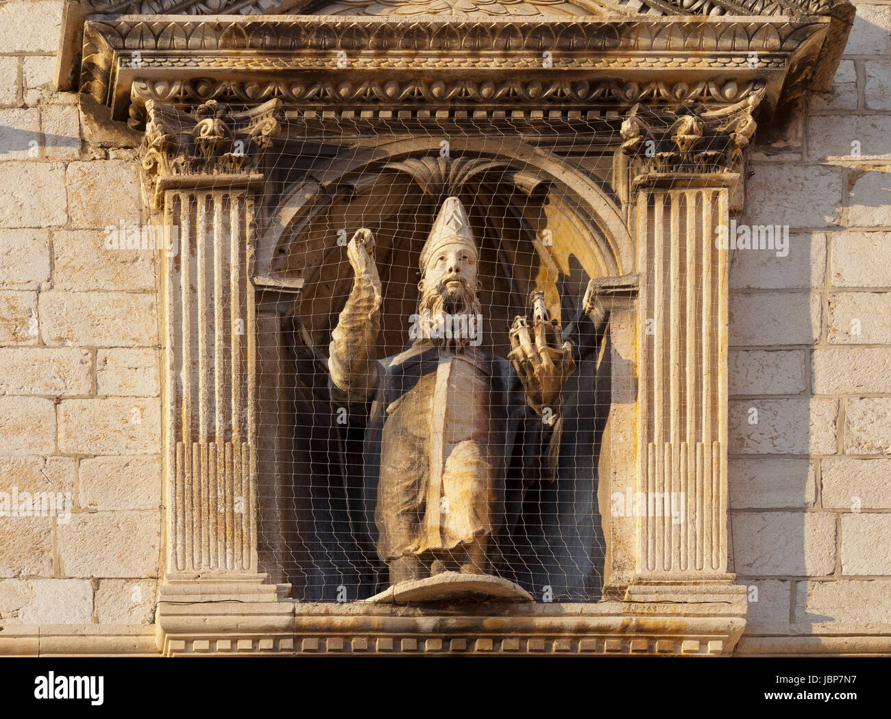 Statue de St Blaise, Dubrovnik Banque D'Images