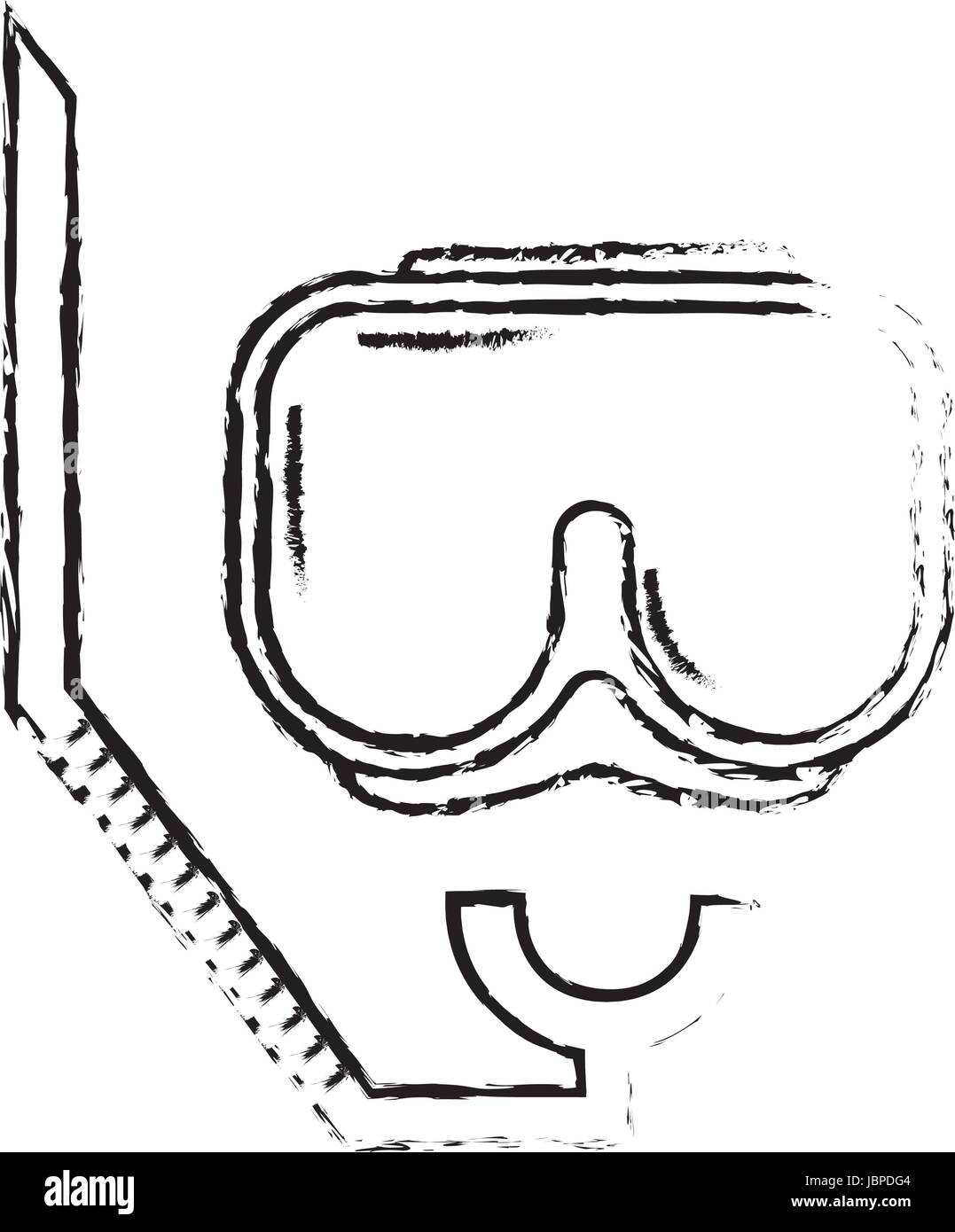 Figure masque de plongée pour être aventure sous-marine Illustration de Vecteur