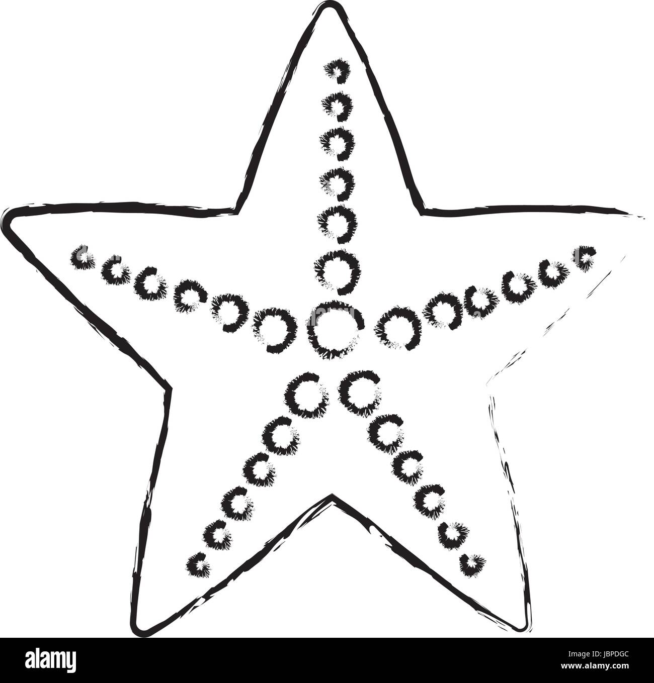 Beauté animale que figure l'étoile de mer vivent dans la mer Illustration de Vecteur