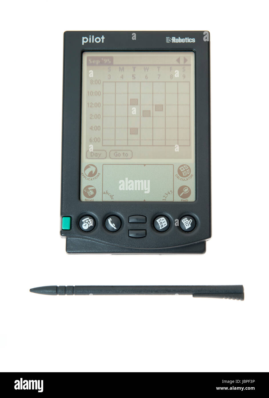 PDA Pilot 1000 1996 publié par Palm Inc filiale U.S. Robotics ou avec