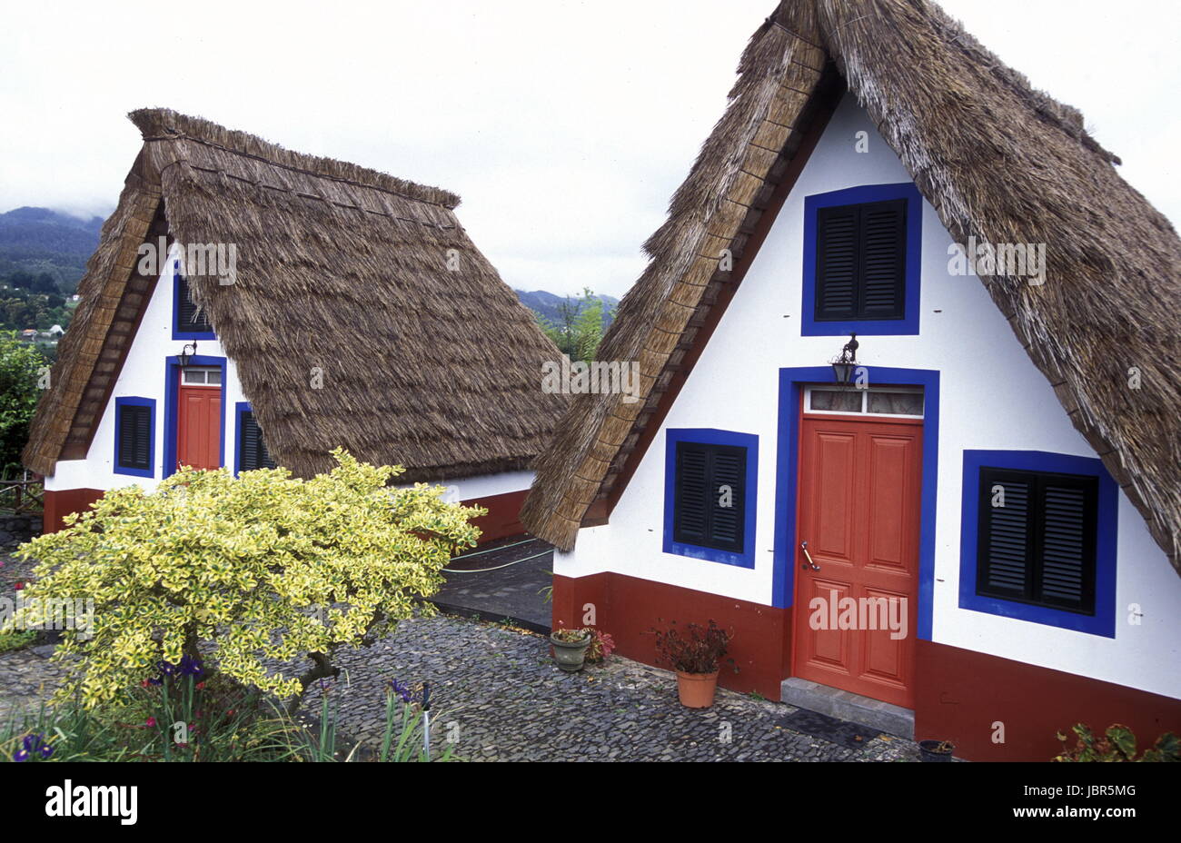 Ein traditionelles Santana Santana im Dorf Haus auf der Insel im Atlantischen Ozean Madère Banque D'Images