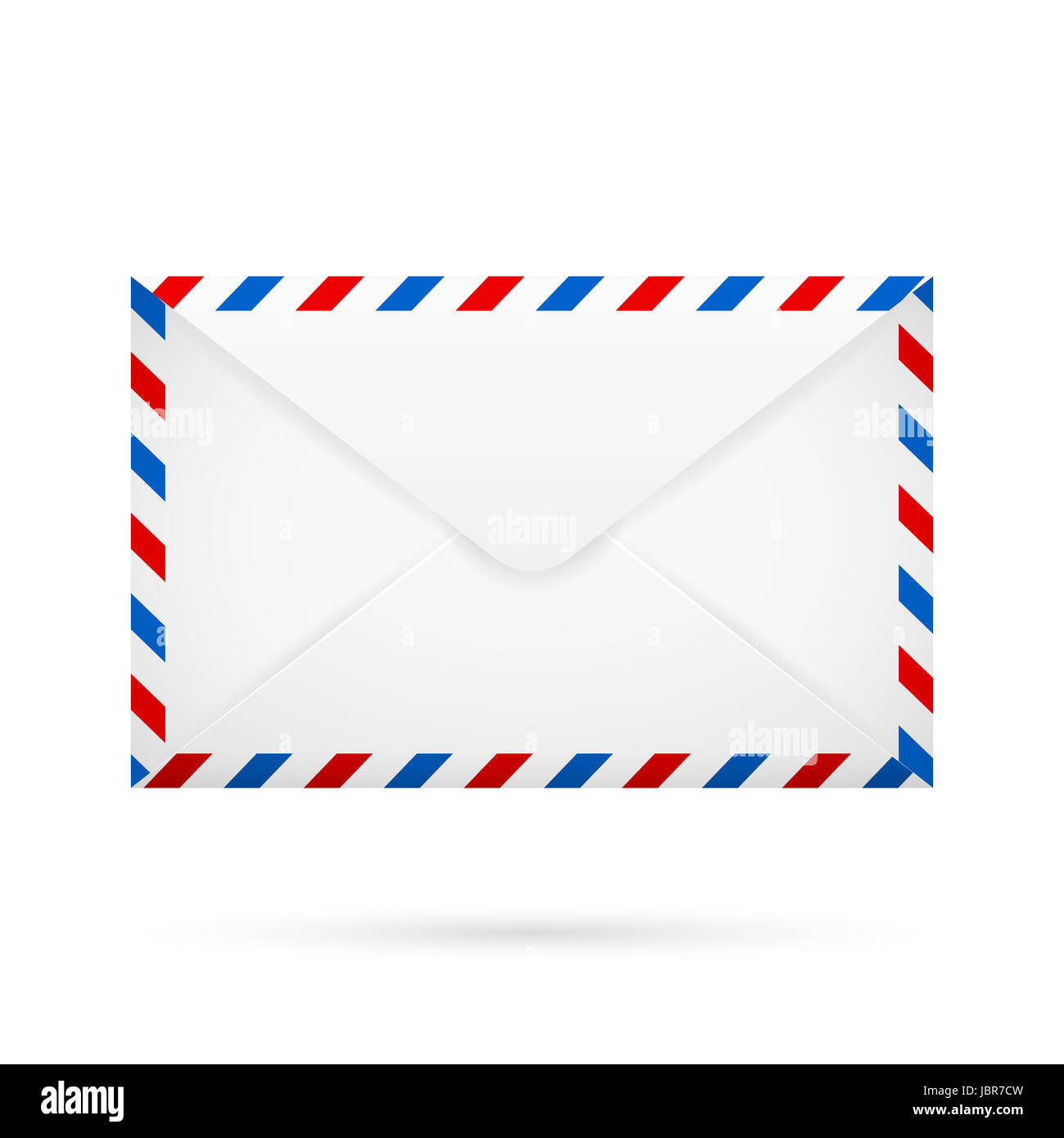 L'enveloppe fermée blanc bleu blanc rouge avec perimeter Photo Stock - Alamy