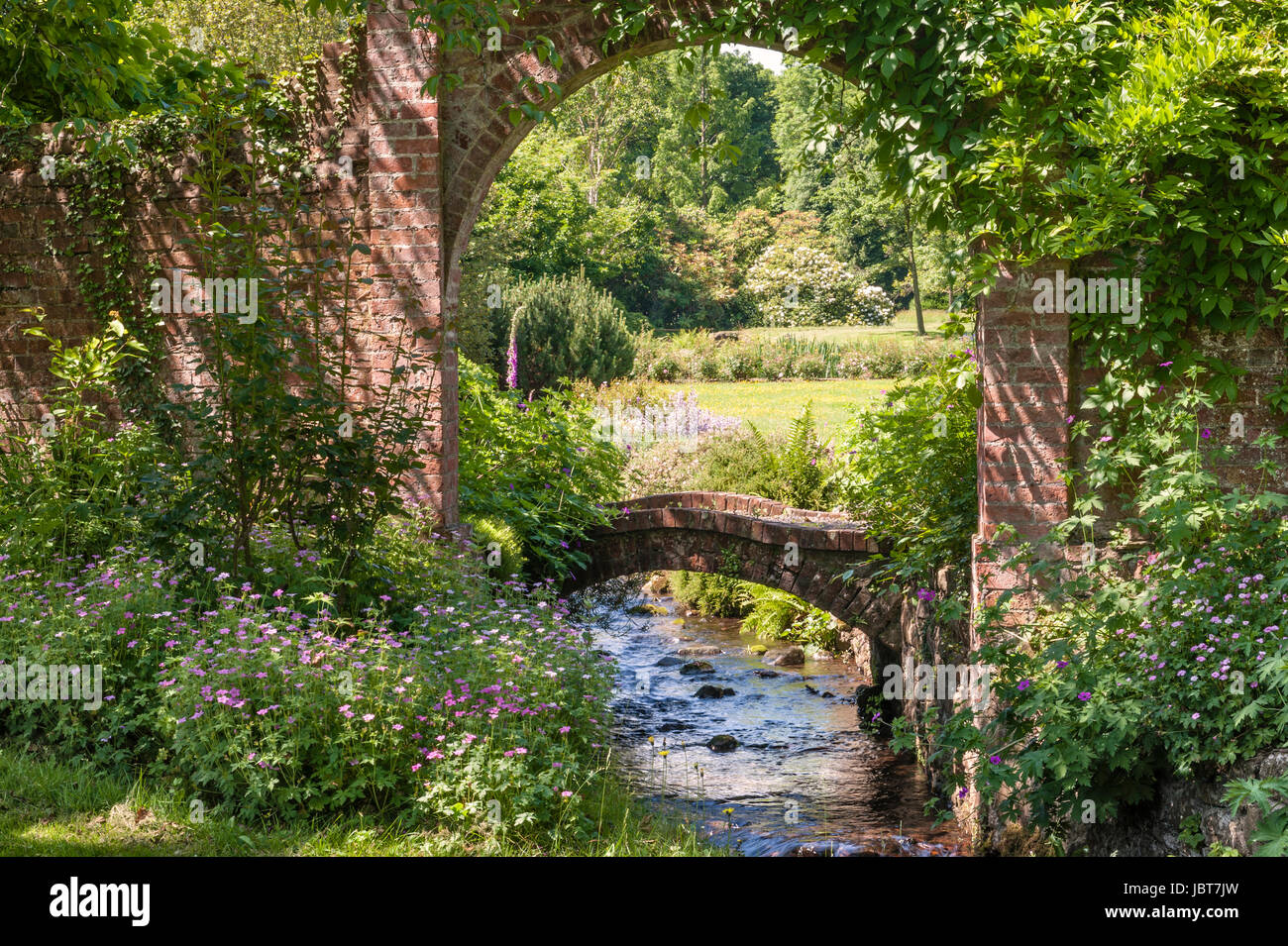 Les jardins à Llanover Hall, Galles, Royaume-Uni Banque D'Images